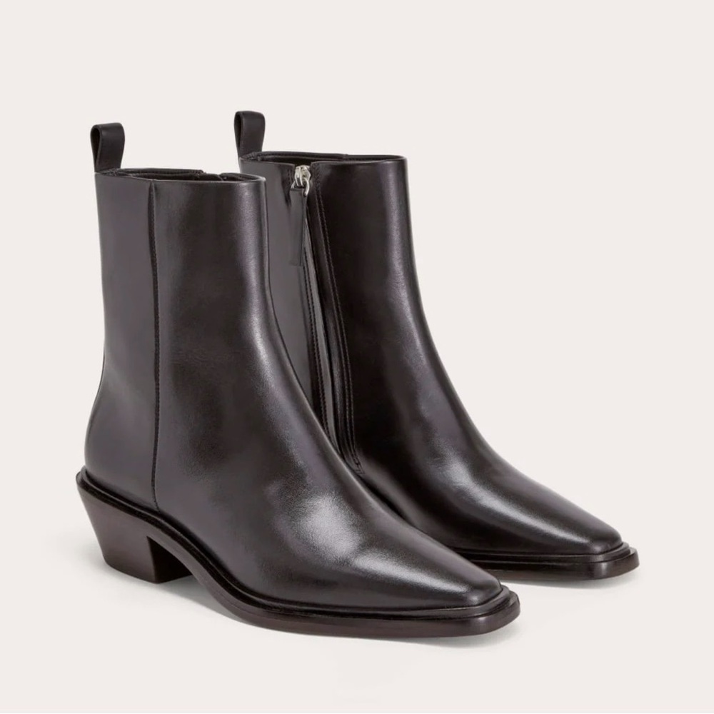 NEW Everlane Black Leather Havana Ankle Boot in Size 9.5 - Picture 2 of 13